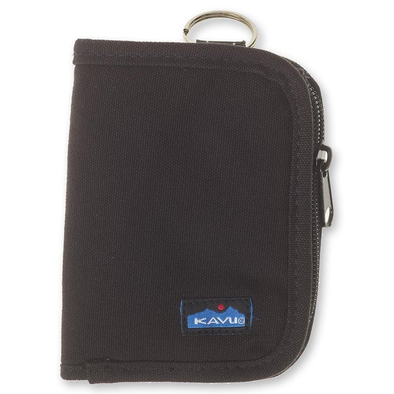 KAVU Zippy Wallet Bi Fold Zip Clutch With Removable Coin Pouch - Black